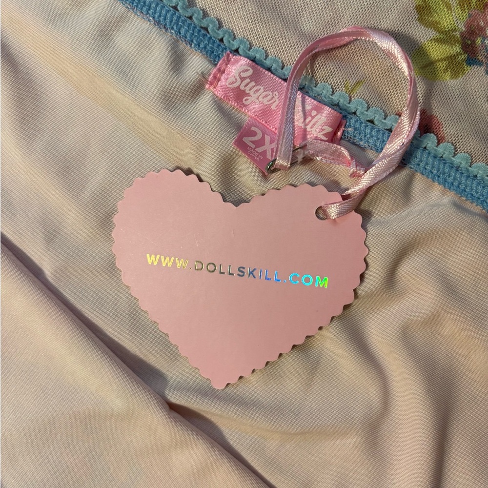 Dolls Kill Sugar Thrillz Pastel Floral Top - Picture 5 of 5